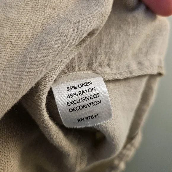 J. Jill Taupe Shirt with Lace Trim Women's Size Large L - Picture 13 of 13